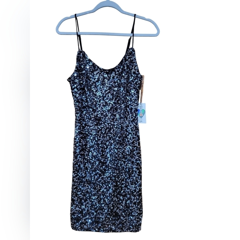 Iris Sparkling Blue Sequin Mini Dress